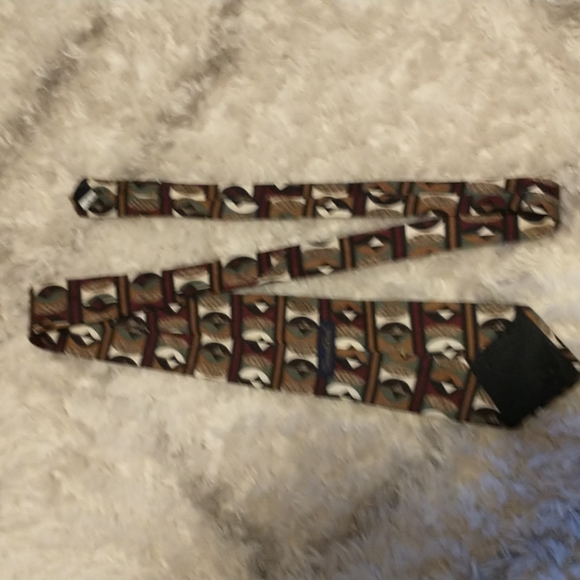 Oscar de la Renta silk geometric multi-colored necktie -made in USA - Picture 4 of 7